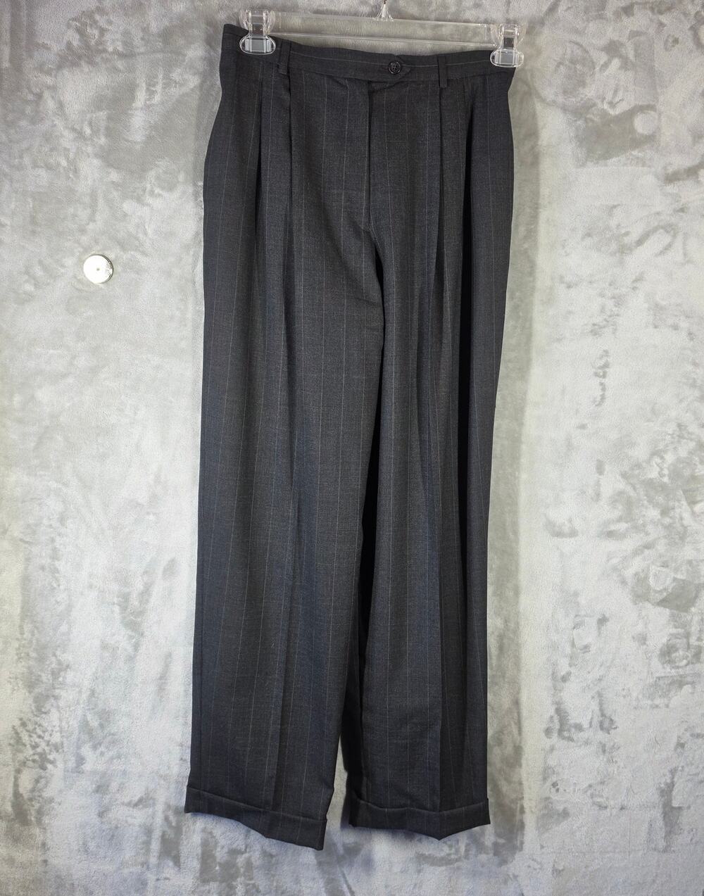 Vintage Talbots Petites 10 Wool Pinstripe Dress Pants Made USA